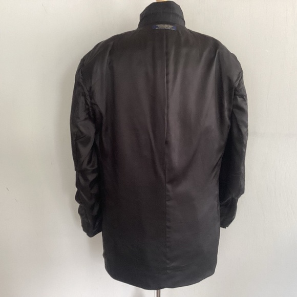 Vintage Brooks Brothers charcoal grey pinstripe 3 button wool suitcoat 44Reg EUC - Picture 8 of 13